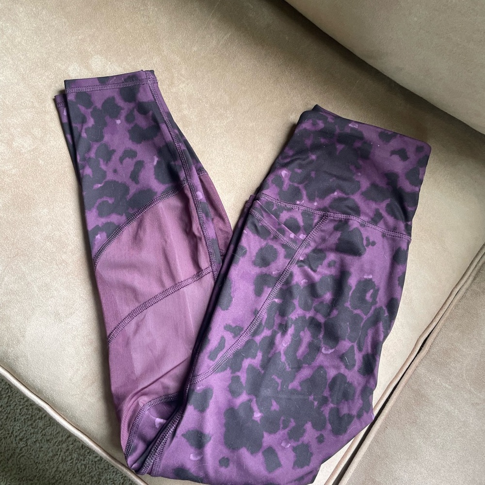 All in Motion Purple/ Black Leopard Print Leggings